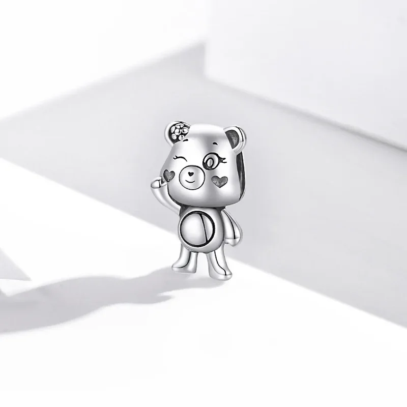(image for) Pandora Style Silver Playful Bear Charm - SCC1870 - View 2