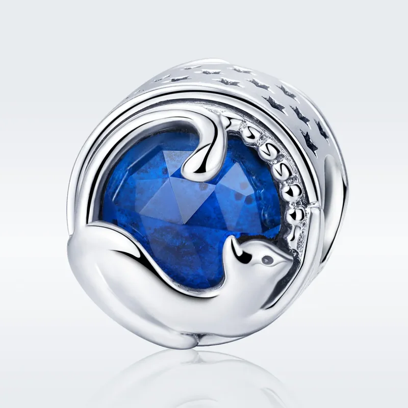 (image for) Pandora Style Silver Playful Cat Charm - SCC708 - View 2