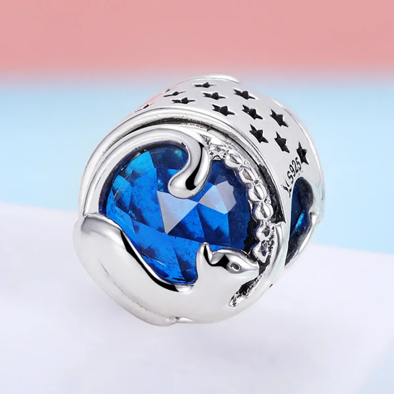 (image for) Pandora Style Silver Playful Cat Charm - SCC708 - View 5