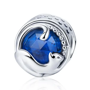 (image for) Pandora Style Silver Playful Cat Charm - SCC708