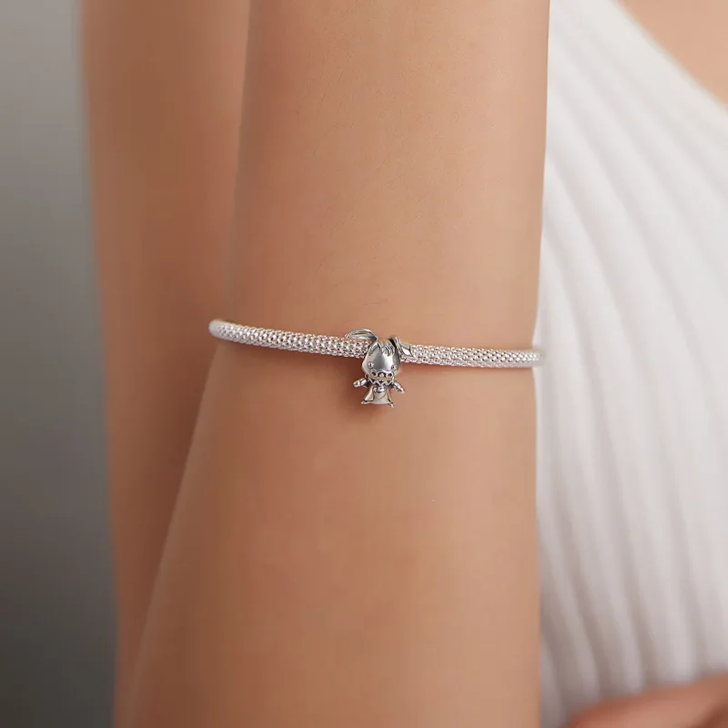 (image for) Pandora Style Silver Playful Rabbit Charm - SCC1867 - View 5