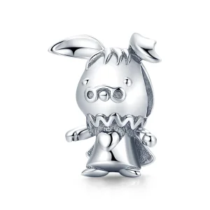 (image for) Pandora Style Silver Playful Rabbit Charm - SCC1867