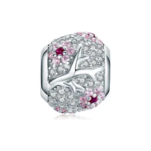 (image for) Pandora Style Silver Plum Blossom Charm - BSC153