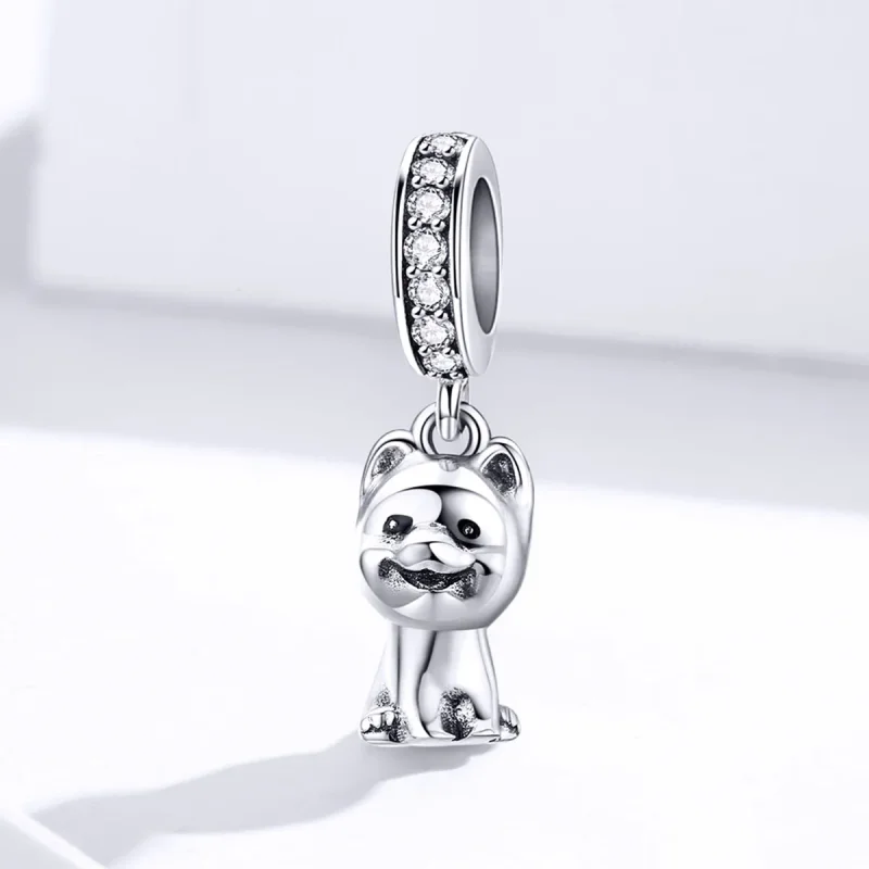 (image for) Pandora Style Silver Pomeranian Dangle - SCC1288 - View 3