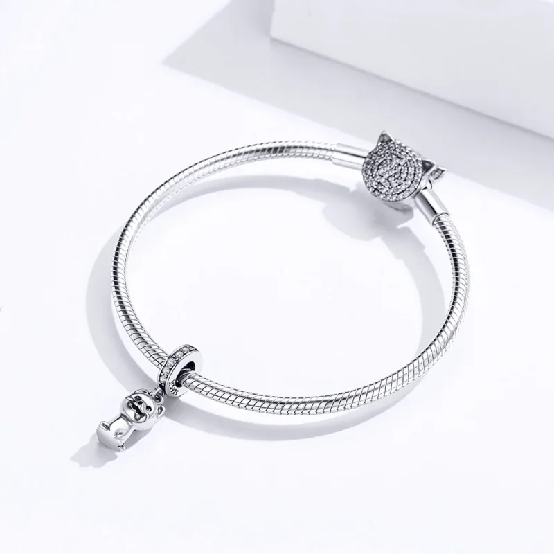 (image for) Pandora Style Silver Pomeranian Dangle - SCC1288 - View 4