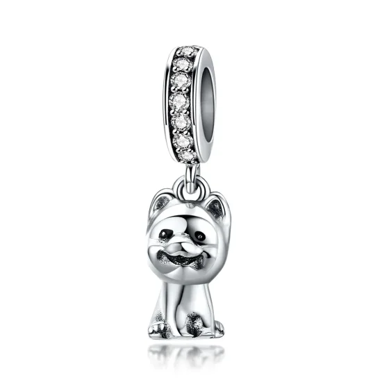 (image for) Pandora Style Silver Pomeranian Dangle - SCC1288