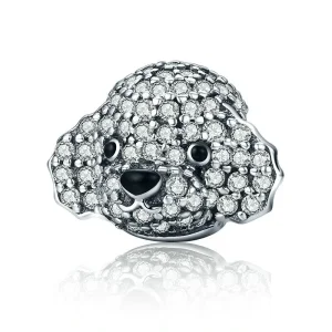 (image for) Pandora Style Silver Poodle Puppy Charm - SCC152