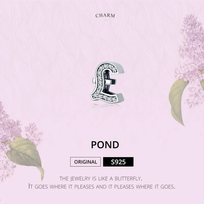 (image for) Pandora Style Silver Pound Sign Charm - SCC1269 - View 2