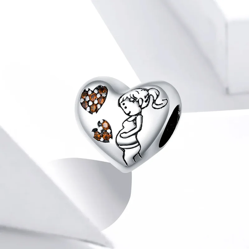 (image for) Pandora Style Silver Pregnant mother Charm - SCC1589 - View 2