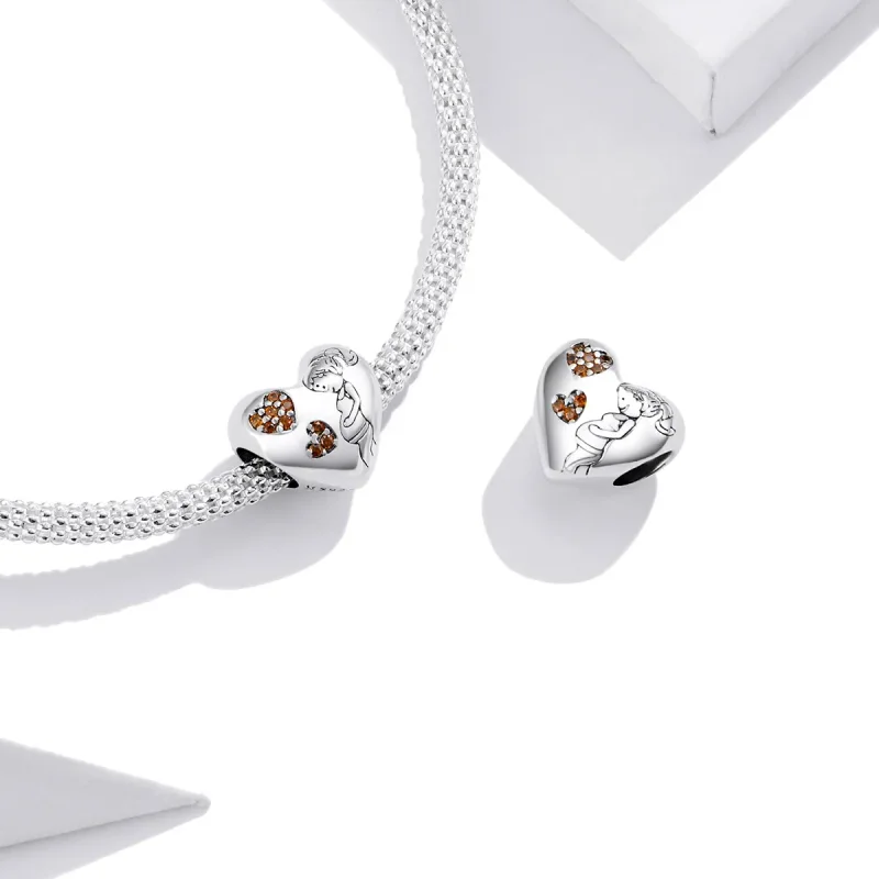 (image for) Pandora Style Silver Pregnant mother Charm - SCC1589 - View 3