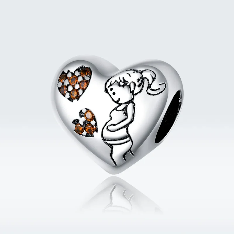 (image for) Pandora Style Silver Pregnant mother Charm - SCC1589 - View 5