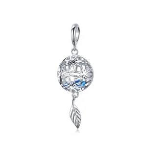 (image for) Pandora Style Silver Preserved Flower Dangle - SCC1123