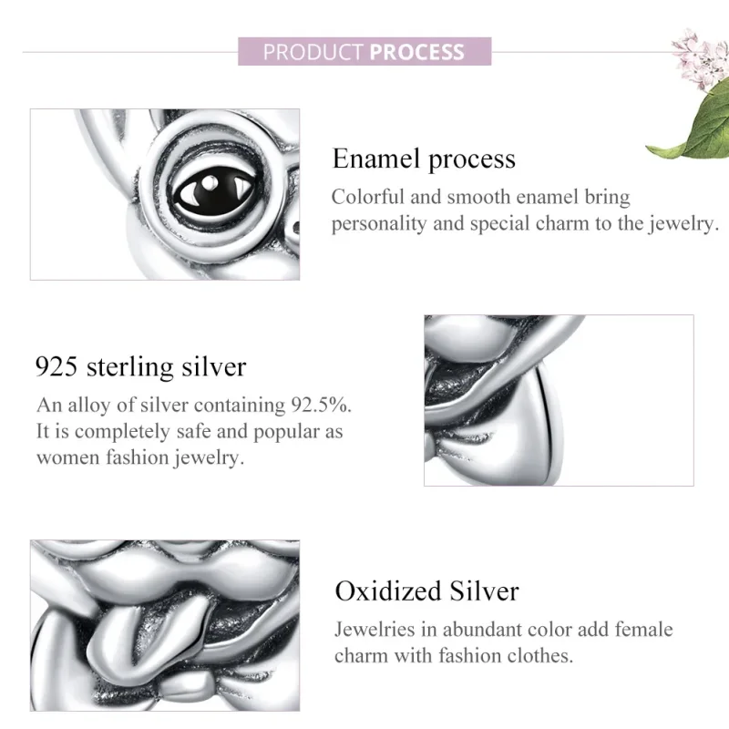 (image for) Pandora Style Silver Pug Charm - SCC1626 - View 6