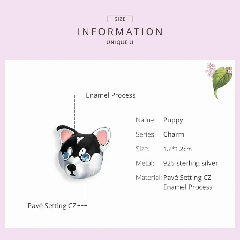 (image for) Pandora Style Silver Puppy Charm - BSC191 - View 7
