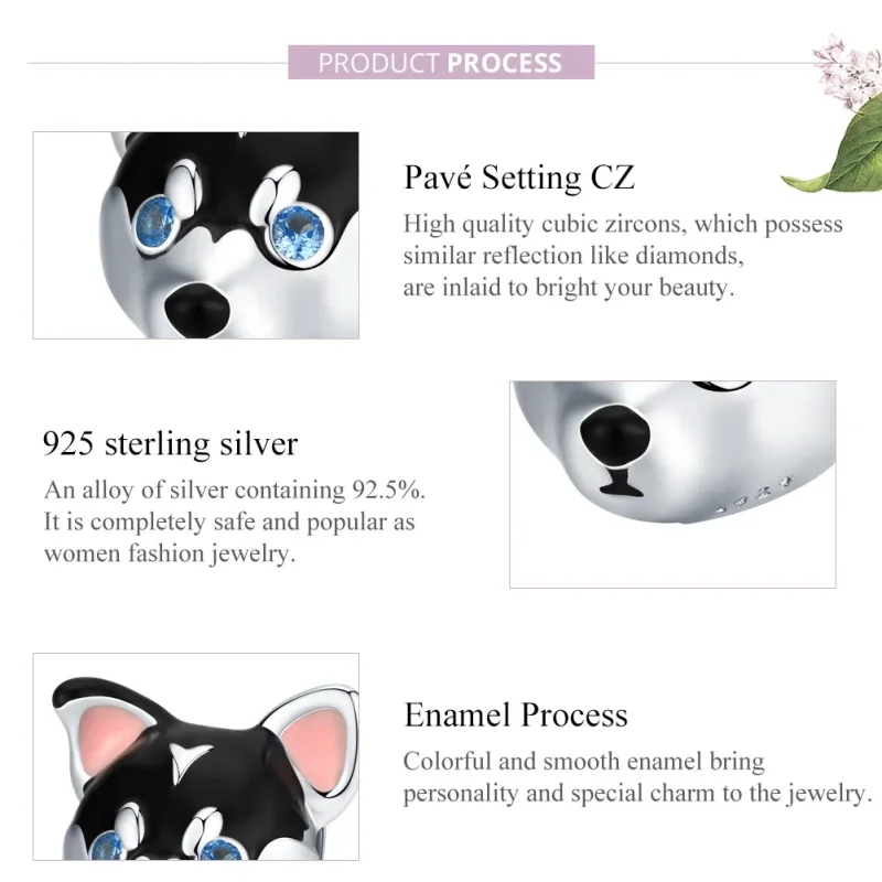 (image for) Pandora Style Silver Puppy Charm - BSC191 - View 8
