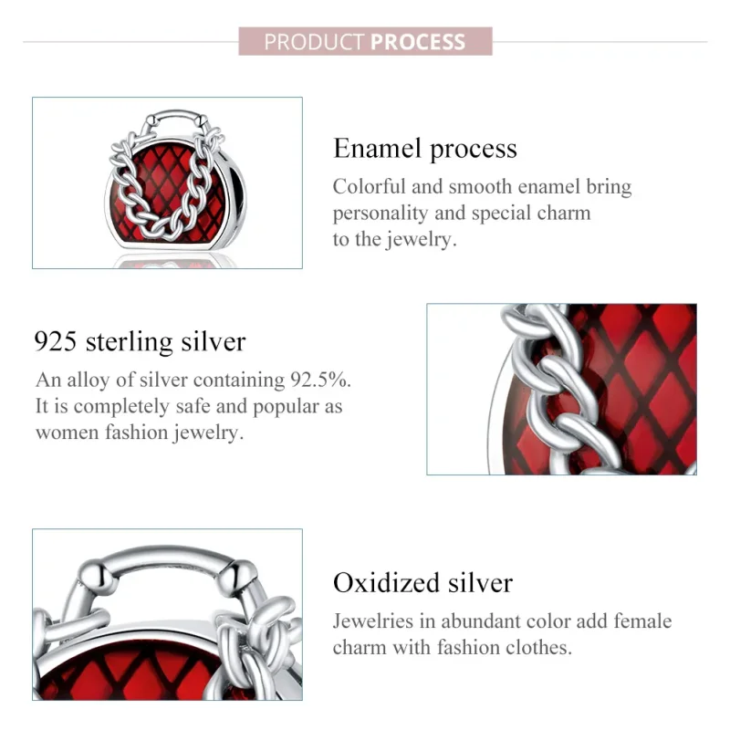 (image for) Pandora Style Silver Purse Charm - BSC345 - View 7