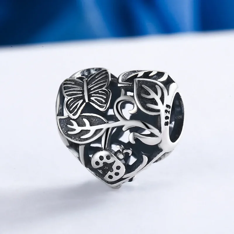 (image for) Pandora Style Silver Rain-Back Garden Charm - SCC155 - View 4