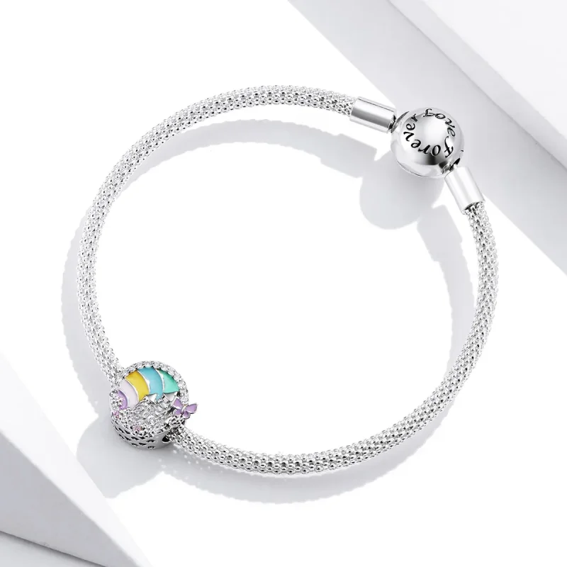(image for) Pandora Style Silver Rainbow Castle Charm - SCC1585 - View 4