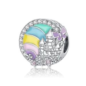 (image for) Pandora Style Silver Rainbow Castle Charm - SCC1585