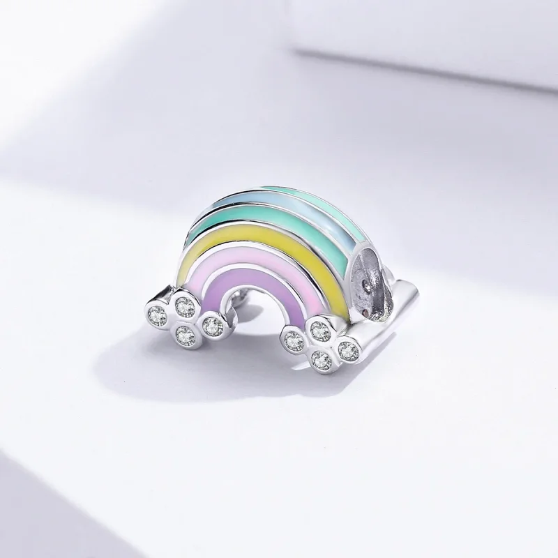 (image for) Pandora Style Silver Rainbow Charm - SCC1425 - View 2