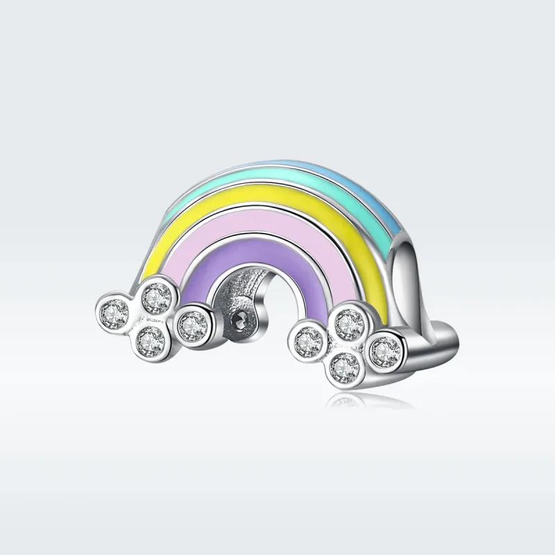(image for) Pandora Style Silver Rainbow Charm - SCC1425 - View 5