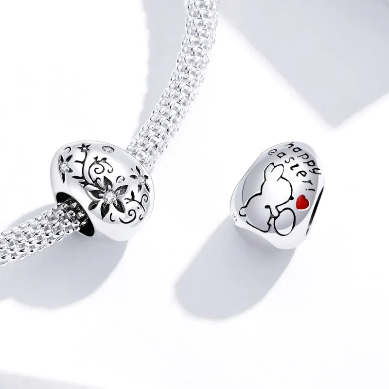 (image for) Pandora Style Silver Retro Easter Egg Charm - SCC1466 - View 3