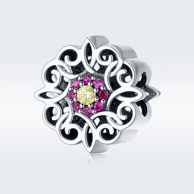 (image for) Pandora Style Silver Retro Kaleidoscope Charm - SCC1108 - View 3
