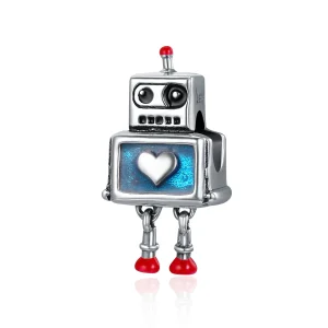 (image for) Pandora Style Silver Robot Charm - SCC346