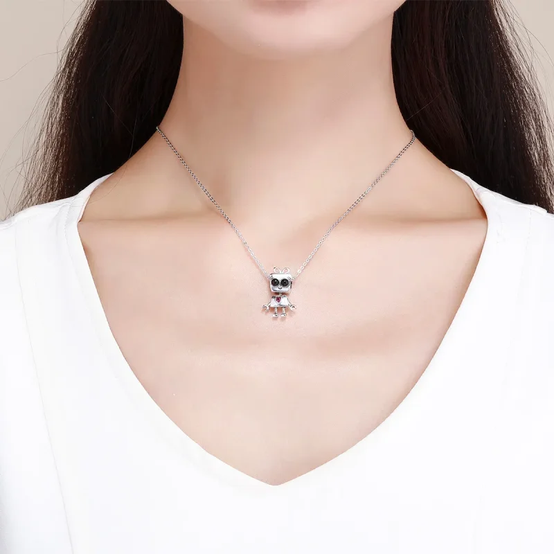 (image for) Pandora Style Silver Robot Didi Charm - SCC885 - View 5