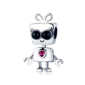 (image for) Pandora Style Silver Robot Didi Charm - SCC885