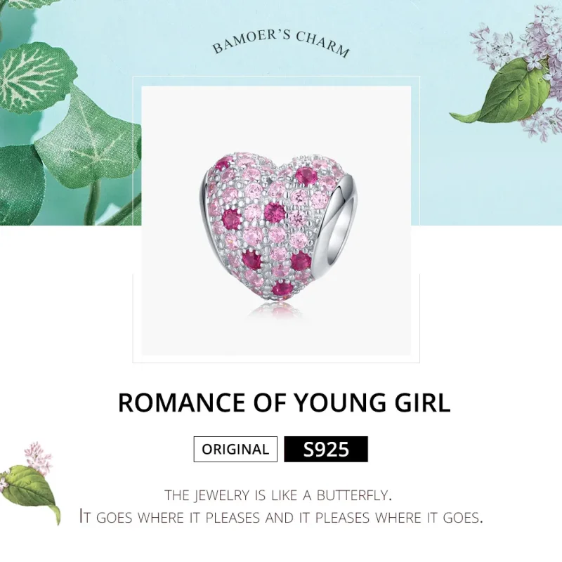 (image for) Pandora Style Silver Romance of Young Girl Charm - BSC118 - View 6