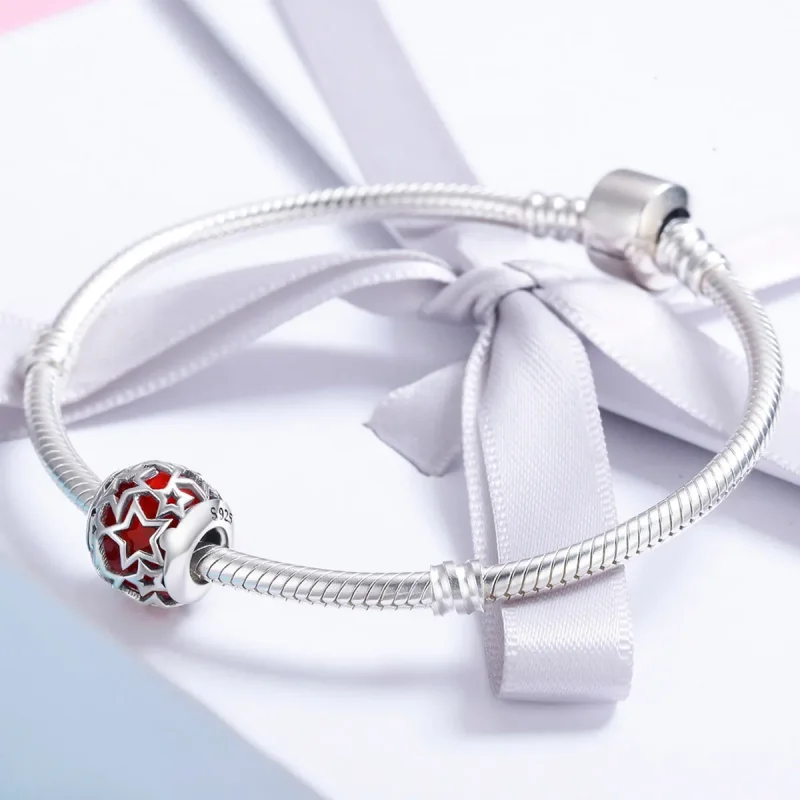 (image for) Pandora Style Silver Romantic Stars Charm - SCC509 - View 4