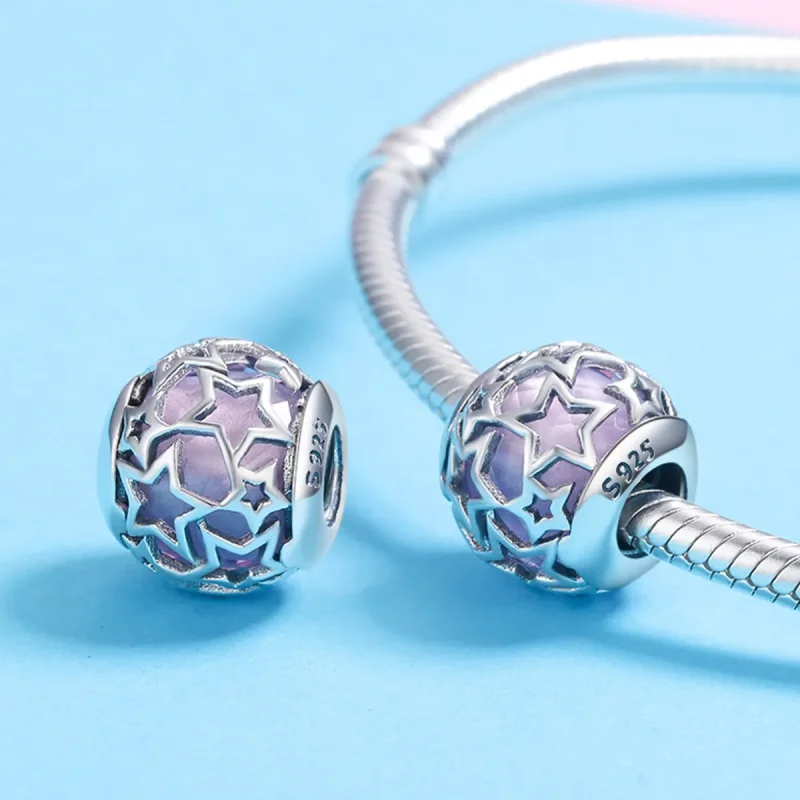 (image for) Pandora Style Silver Romantic Stars Charm - SCC510 - View 5