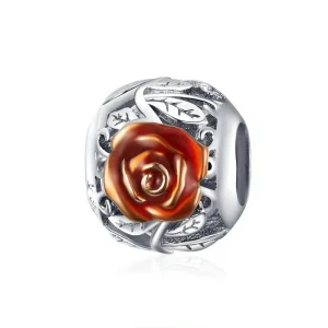 (image for) Pandora Style Silver Rose Flower Charm - SCC1221