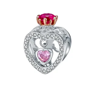 (image for) Pandora Style Silver & Rose Gold Inborn Queen Charm - SCC1115