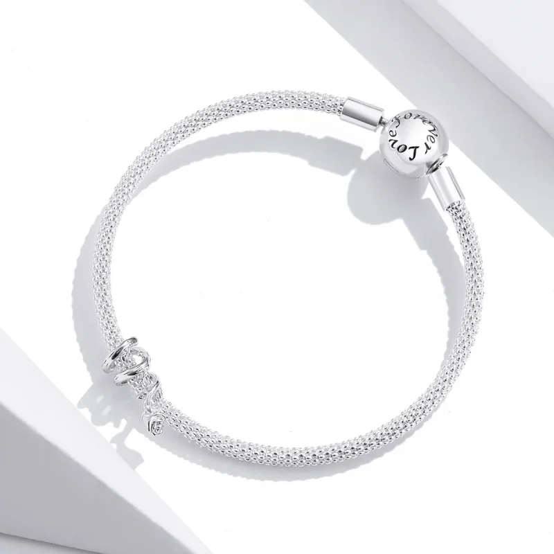 (image for) Pandora Style Silver Rose Vines Charm - BSC310 - View 3