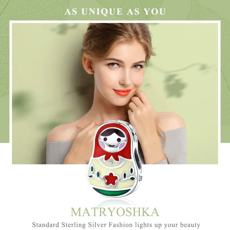 (image for) Pandora Style Silver Russian Doll Charm - SCC1086 - View 2