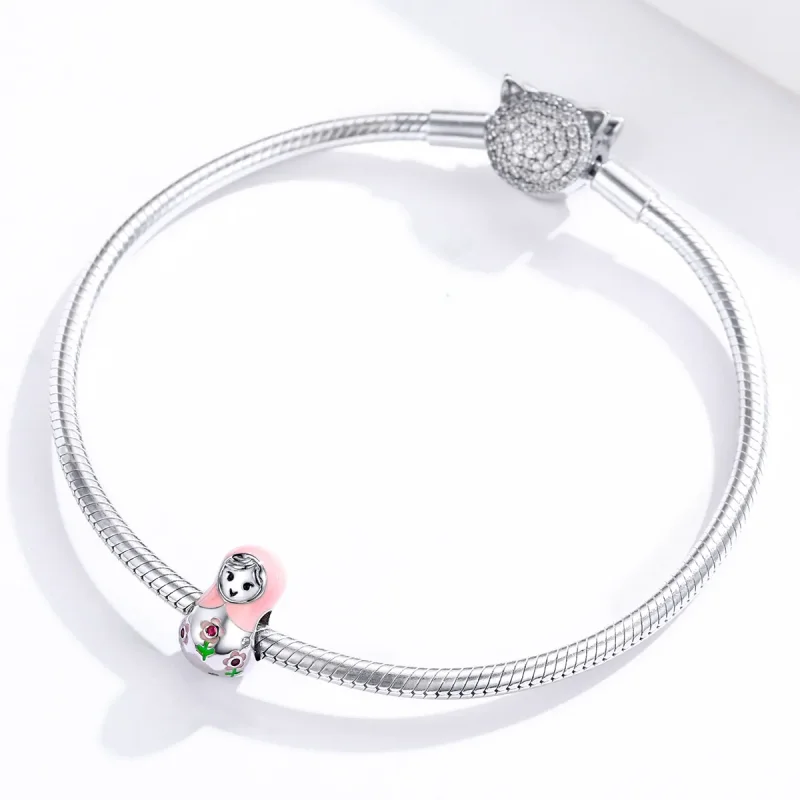 (image for) Pandora Style Silver Russian Dolls Charm - SCC1435 - View 3