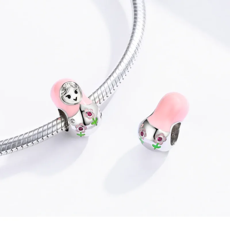 (image for) Pandora Style Silver Russian Dolls Charm - SCC1435 - View 4