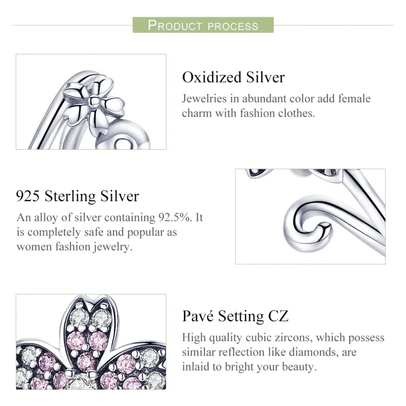 (image for) Pandora Style Silver Sakura Charm - SCC1033 - View 6