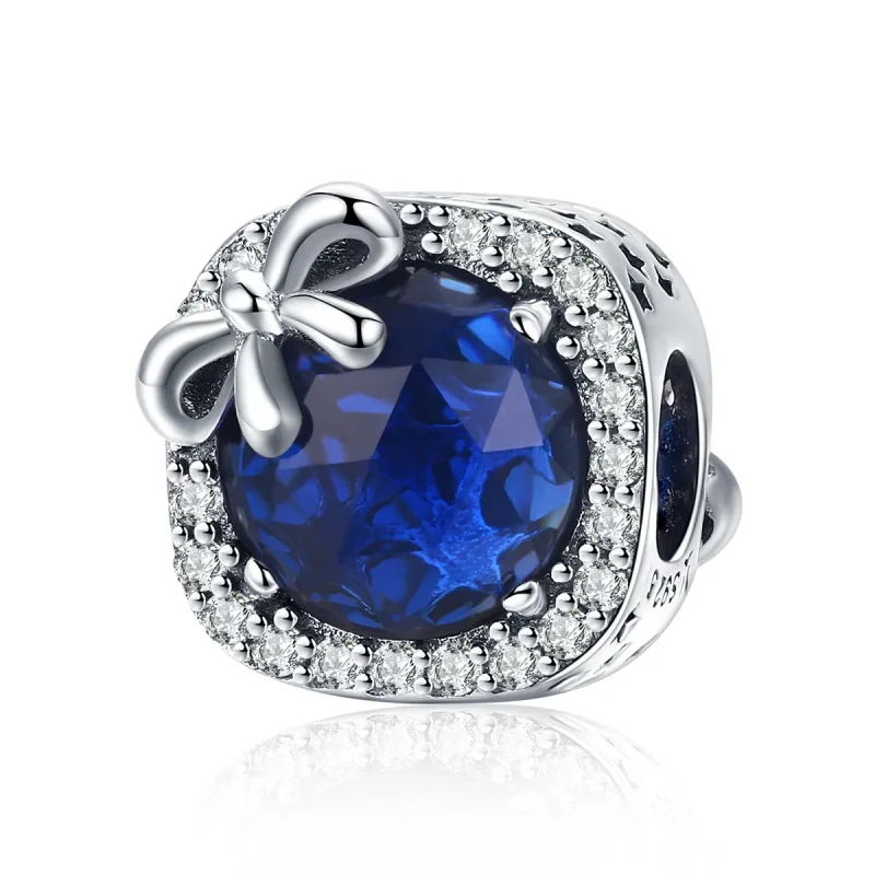 (image for) Pandora Style Silver Sapphire Charm - SCC1058