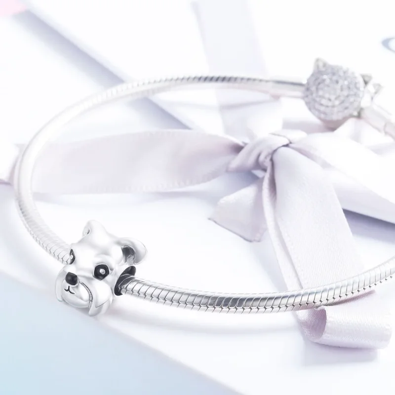 (image for) Pandora Style Silver Schnauzer Charm - SCC835 - View 4