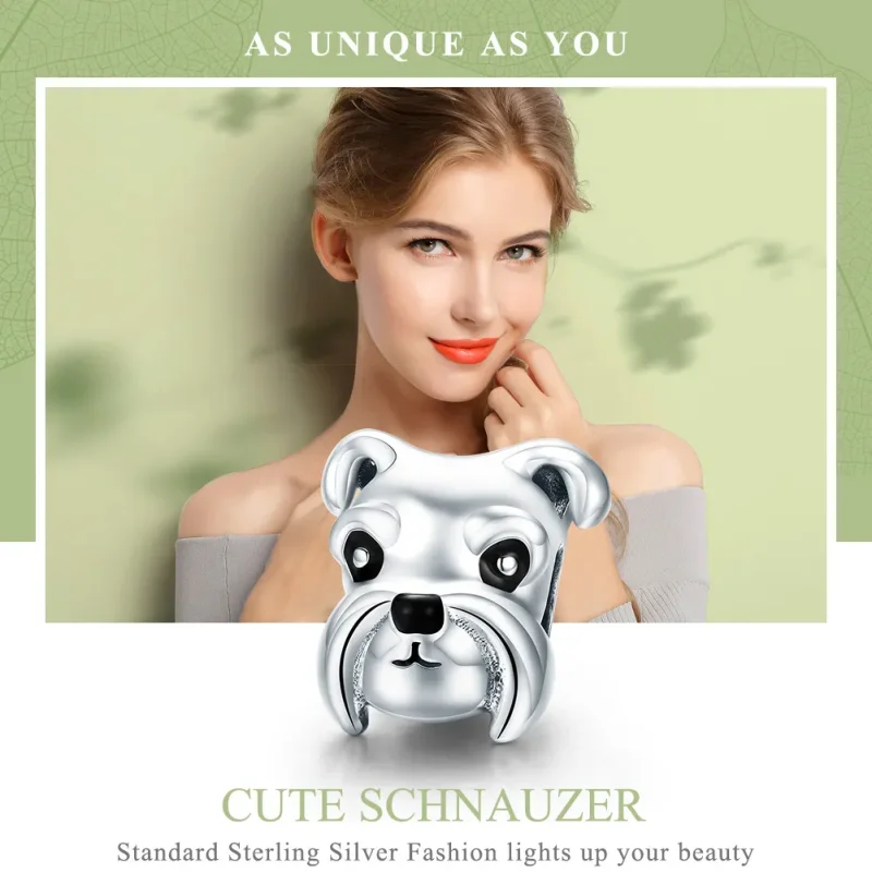 (image for) Pandora Style Silver Schnauzer Charm - SCC835 - View 6