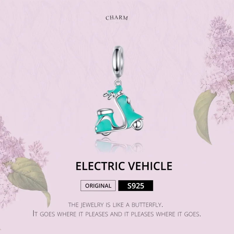 (image for) Pandora Style Silver Scooter Dangle - SCC1201 - View 2
