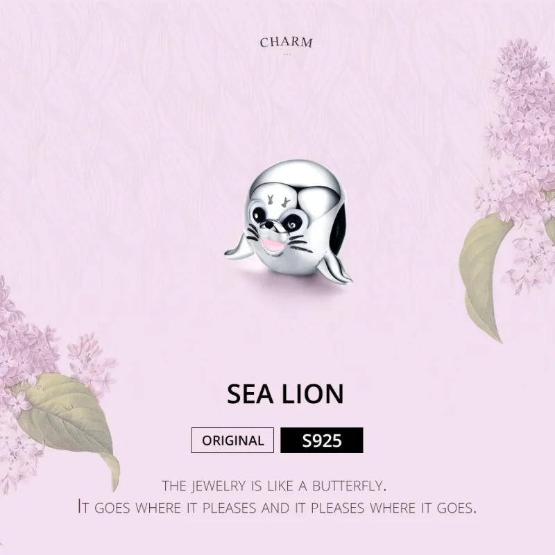 (image for) Pandora Style Silver Sea Lion Charm - SCC1253 - View 2