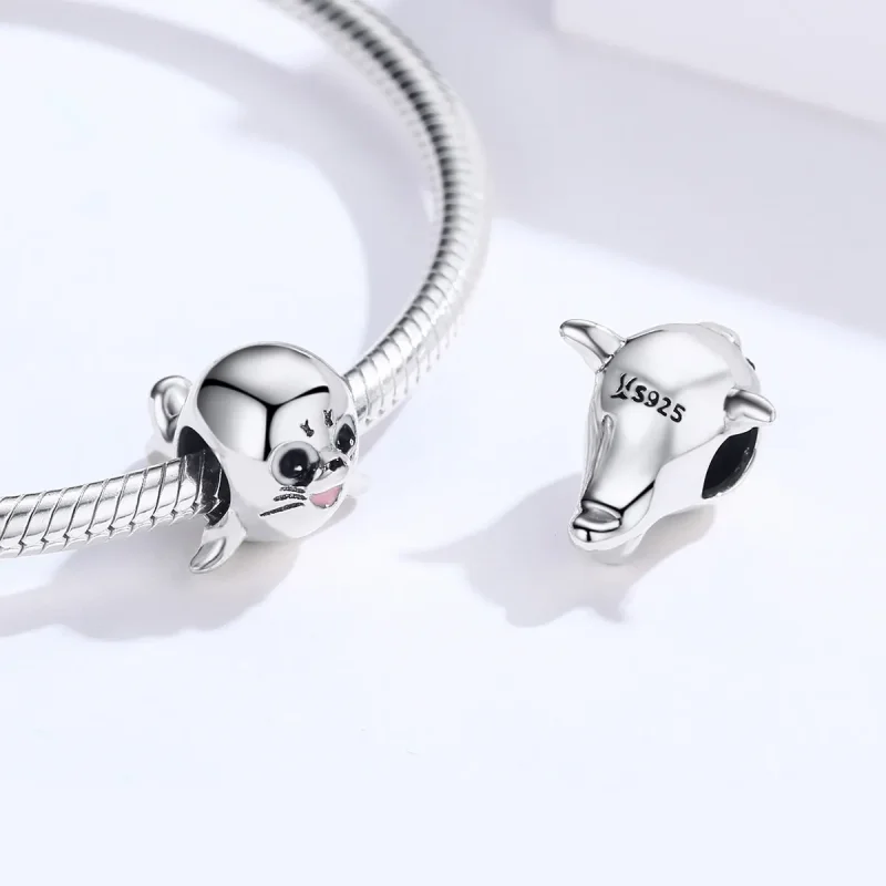 (image for) Pandora Style Silver Sea Lion Charm - SCC1253 - View 4