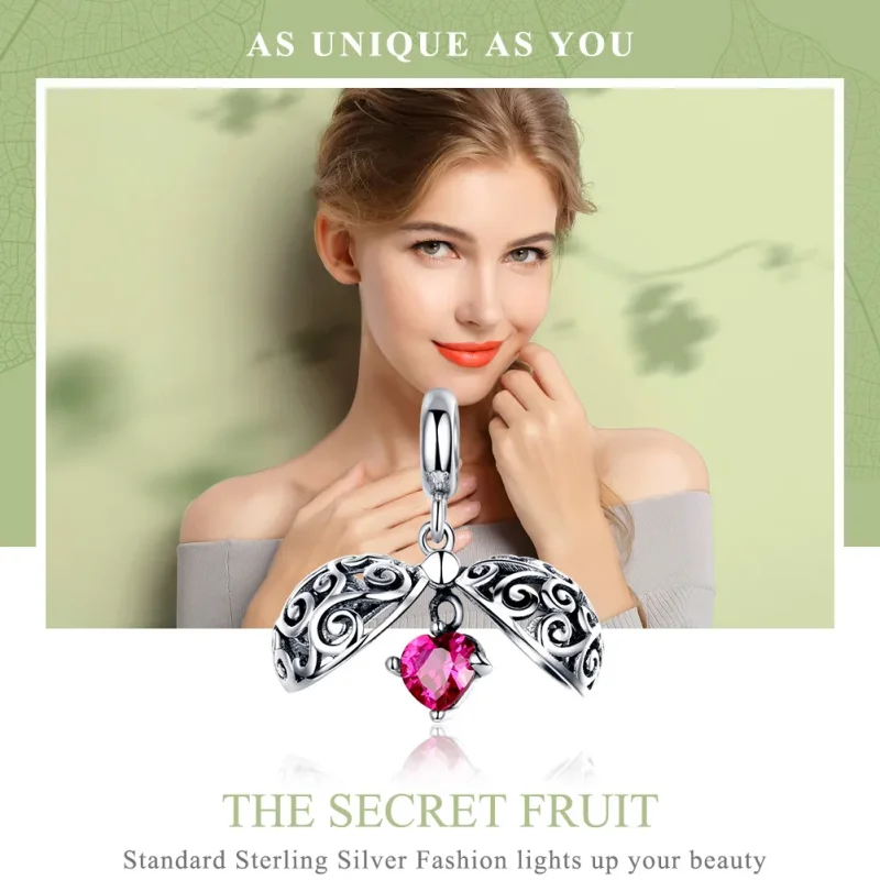 (image for) Pandora Style Silver Secret Fruit Dangle - SCC1114 - View 2
