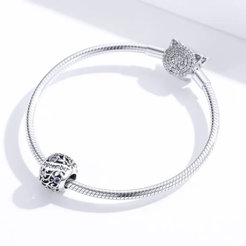 (image for) Pandora Style Silver September Birthstone Charm - SCC1385-9 - View 3