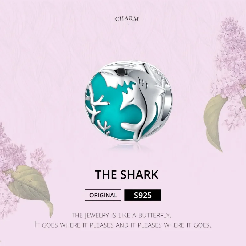 (image for) Pandora Style Silver Shark Charm - SCC1294 - View 2