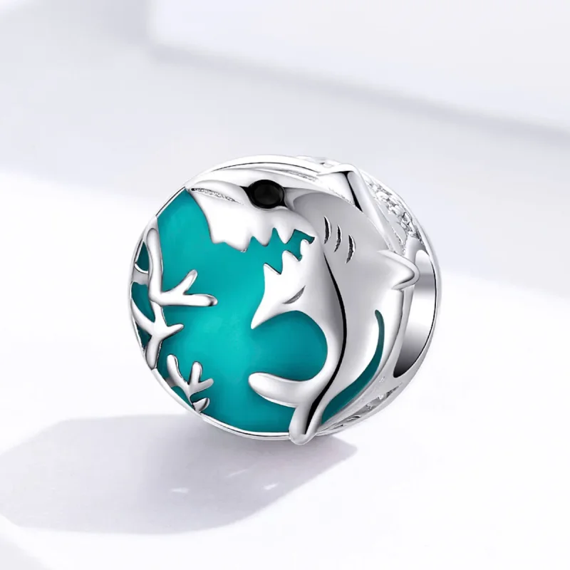 (image for) Pandora Style Silver Shark Charm - SCC1294 - View 3